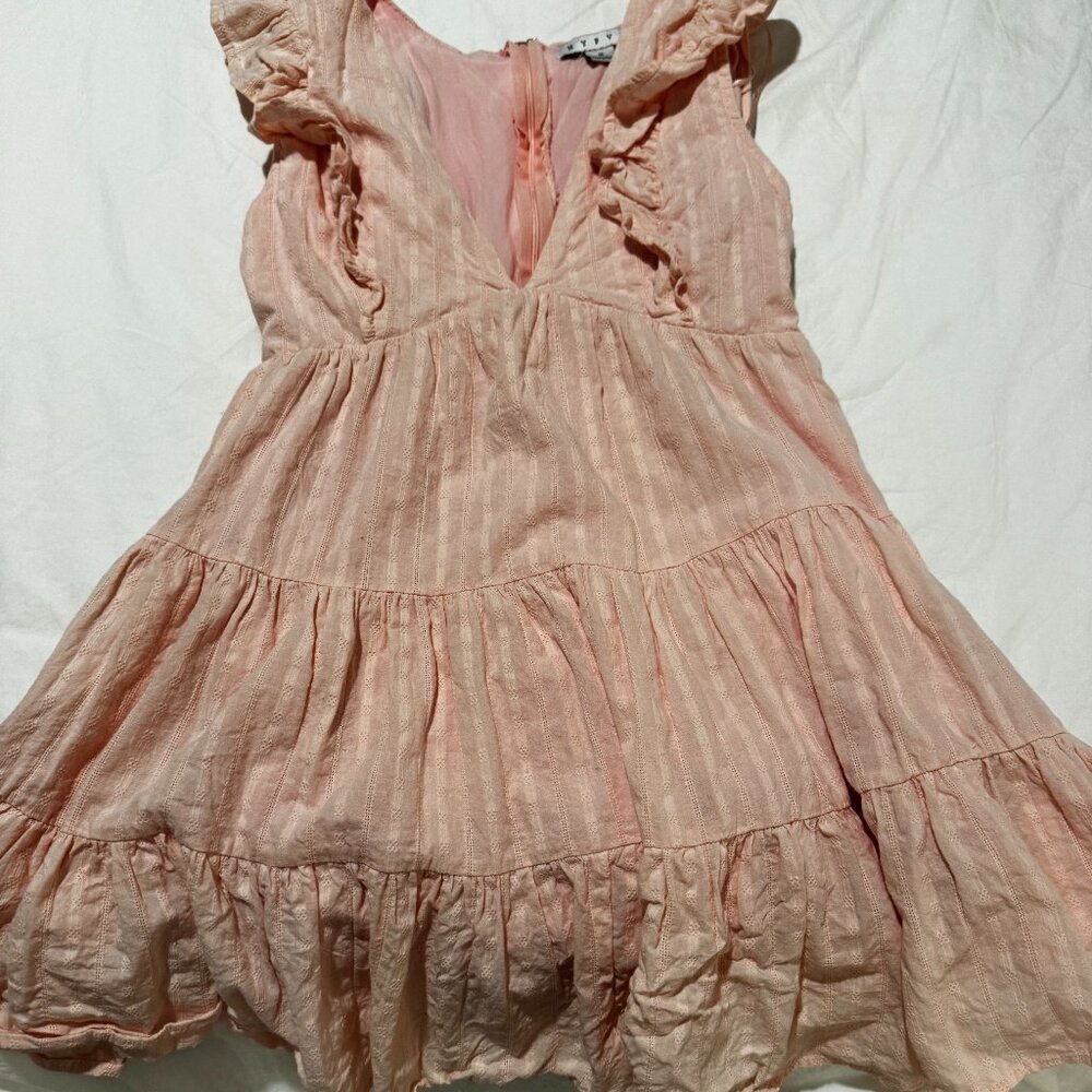 Light Pink Ruffled Mini Dress